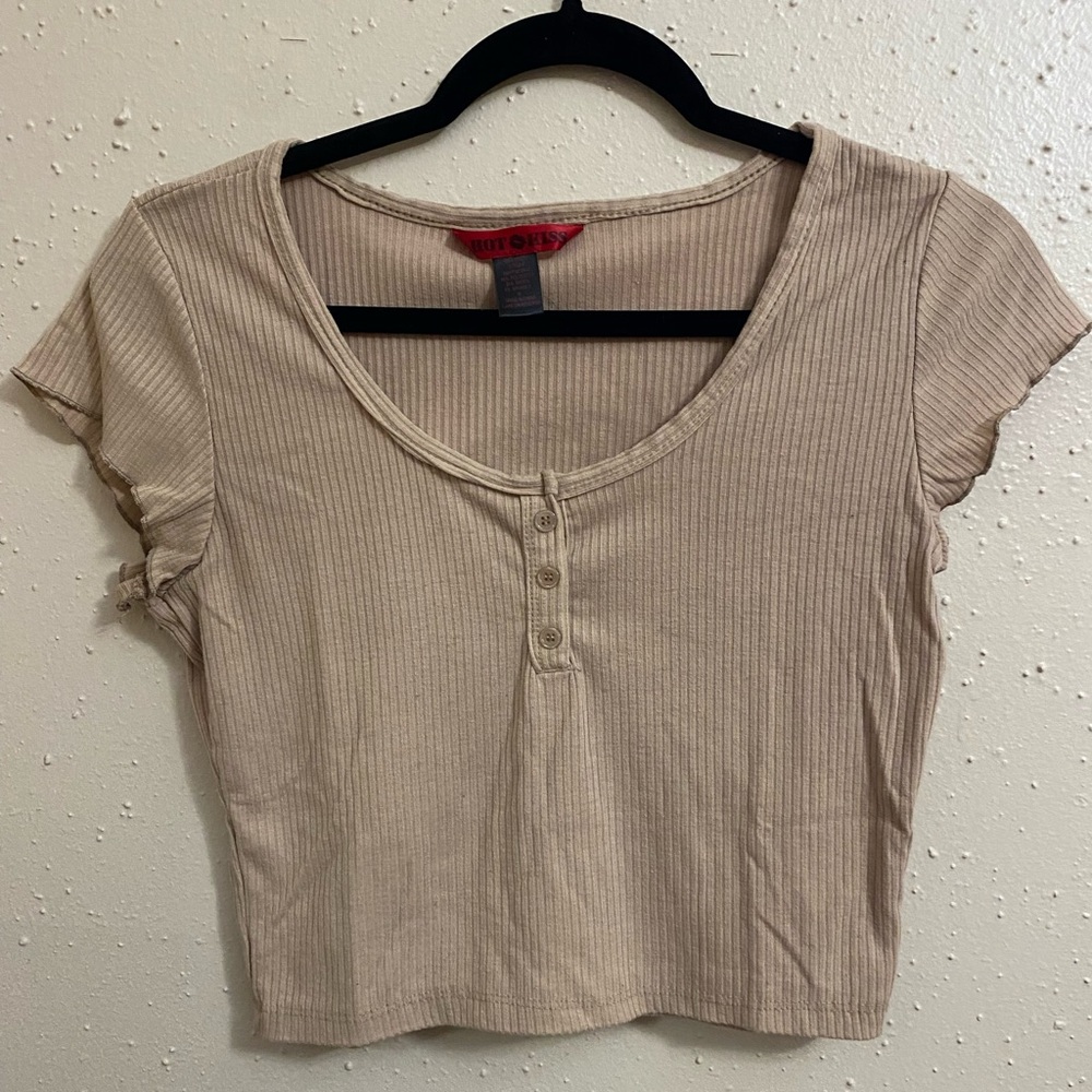 Cute tan crop top